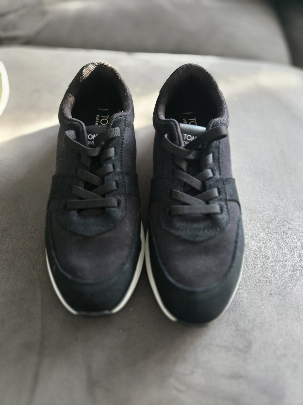 Black Women's Casual Lace-Up Sneakers by TOMS
